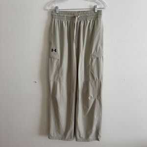 Under‎ Armour Mens Khaki Tan Cargo Pants Elastic Waist Straight Leg Small S